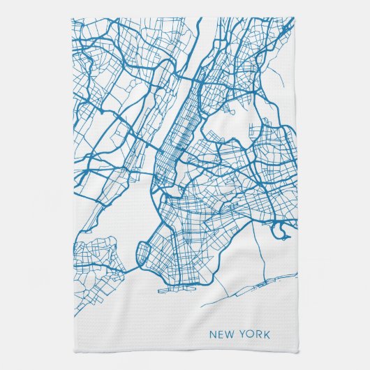 New York City Map Kitchen Towel Theedoek (Verticaal)