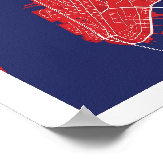 New York City Map Poster (Hoek)