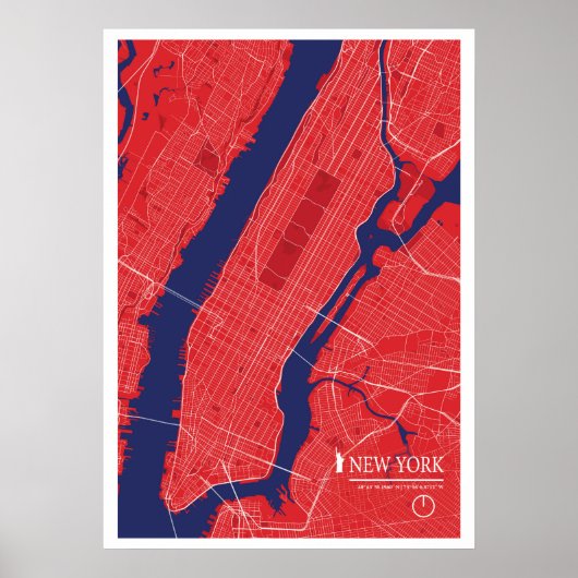 New York City Map Poster (Voorkant)