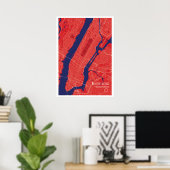 New York City Map Poster (Thuiskantoor)