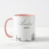 New York City Mariage Personnalisé café Mug (Gauche)