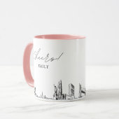 New York City Mariage Personnalisé café Mug (Devant gauche)