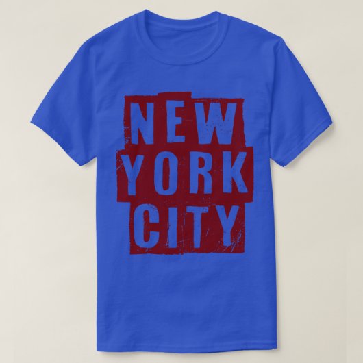 New York City  Maroon Tekst T-shirt (Design voorkant)