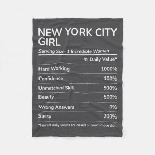 New York City meisje grappig New York thuisstad Fleece Deken