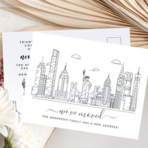 New York City Moving Announcement Briefkaart