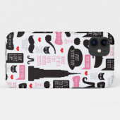 New York City mustache  patroon Case-Mate iPhone Case (Achterkant (horizontaal))