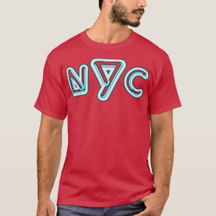 New York City Neon Sign Typografie T-shirt