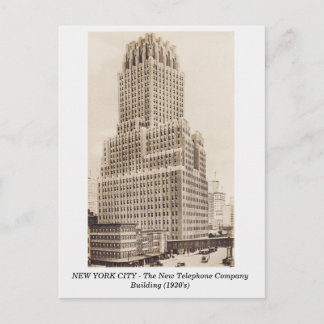 New York City, New Telephone Building oud briefkaa Briefkaart