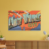 New York City, New York - grote letterscènes 4 Canvas Afdruk (Insitu (Woonkamer))