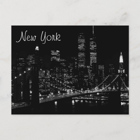 New York City Night Briefkaart (Voorkant)
