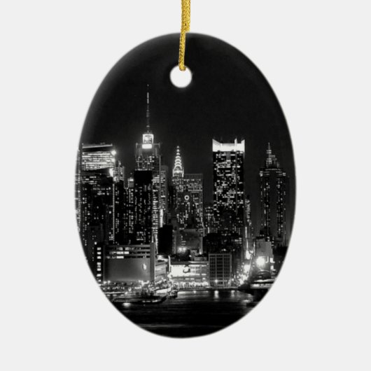New York City Night Keramisch Ornament (Voorkant)