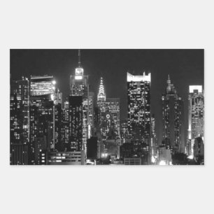 New York City Night Rechthoekige Sticker