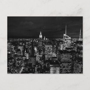 New York City Night Skyline Briefkaart