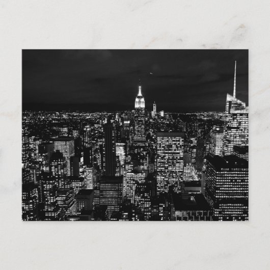 New York City night skyline Briefkaart (Voorkant)