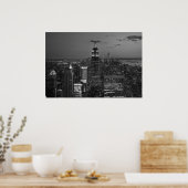 New York City night skyline Poster (Keuken)