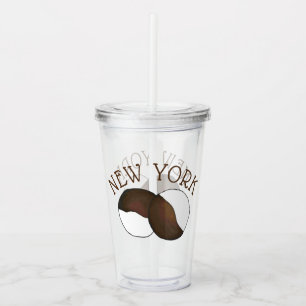 New York City NYC Black-and-White Cookie Acryl Drinkbeker