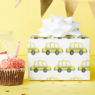 New York City NYC Geel Taxi Cab Verjaardagsfeest Cadeaupapier
