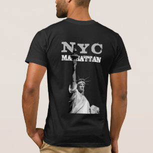 New York City Nyc Manhattan Liberty Statue Mannen T-shirt