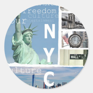 New York City Nyc Ronde Sticker