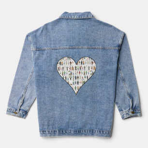 New York City NYC Vijf Boroughs Heart People Denim Jacket