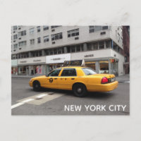 New York City NYC Yellow Checkered Taxi Cab Car
