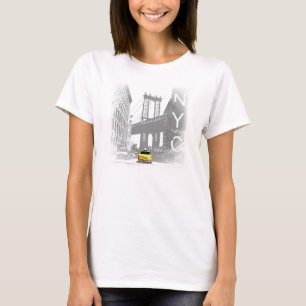 New York City Nyc Yellow Taxi Brooklyn Bridge T-shirt