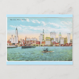 New York City Old Skyline Briefkaart