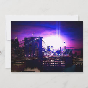 New York City op Night Invitation Kaart