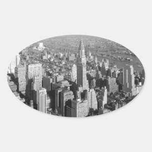 New York City Ovale Sticker
