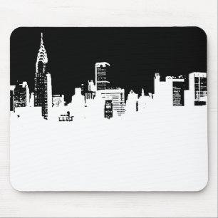 New York City Panorama Pop Art Mousepad Muismat