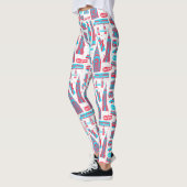 New York City Pattern White Leggings (Links)