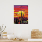 New York City (popart) Poster (Keuken)