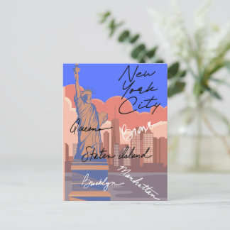 New York City Postkarte –Skyline & Big Apple Briefkaart