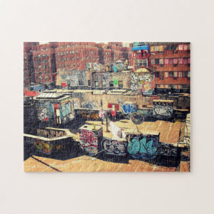 New York City Puzzle - Chinatown Rooftop Graffiti Legpuzzel