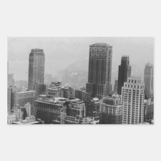 New York City Rechthoekige Sticker (Voorkant)