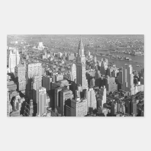 New York City Rechthoekige Sticker (Voorkant)