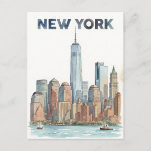 New York City reis ansichtkaart Briefkaart