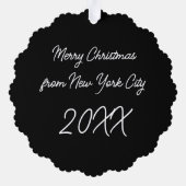 New York City Rockefeller Center Ice Skating Rink Ornament Kaart (Achterkant)