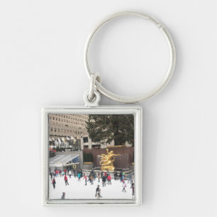 New York City Rockefeller Center Ice Skating Rink Sleutelhanger