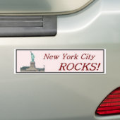 New York City Rocks. Bumpersticker (Op auto)