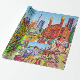 New York City Schilderij Cadeaupapier