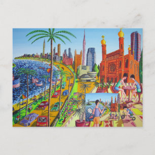 New York City Schilderij Raphael Perez Briefkaart