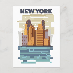 New York City Silhouet Aankondigingskaart