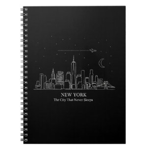 New York City Silhouet Minimalistisch "De Stad Die Notitieboek