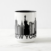 New York City silhouette Mok (Midden)
