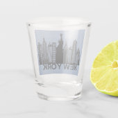 New York City silhouette Shot Glas (Achterkant)