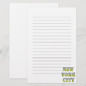 New York City Silver Gold Glitters Briefpapier (Voorkant / Achterkant)