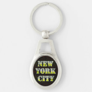 New York City Silver Gold Glitters Sleutelhanger