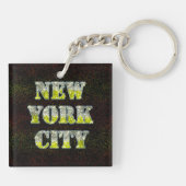 New York City Silver Gold Glitters Sleutelhanger (Achterkant)