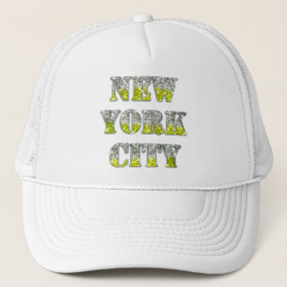 New York City Silver Gold Glitters Trucker Pet